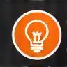 Icon representing strategize and design stage: stylized lightbulb illuminating a path forward.