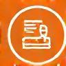 Icon representing business process optimization: stylized workflow diagram with optimization nodes.